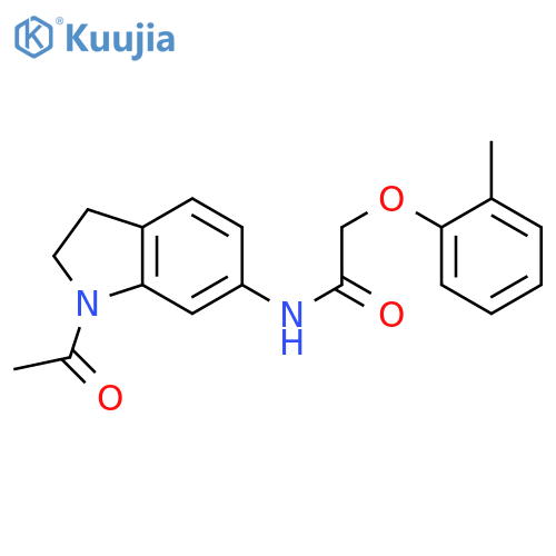 N-(1-acetyl-2,3-dihydro-1H-indol-6-yl)-2-(2-methylphenoxy)acetamide structure