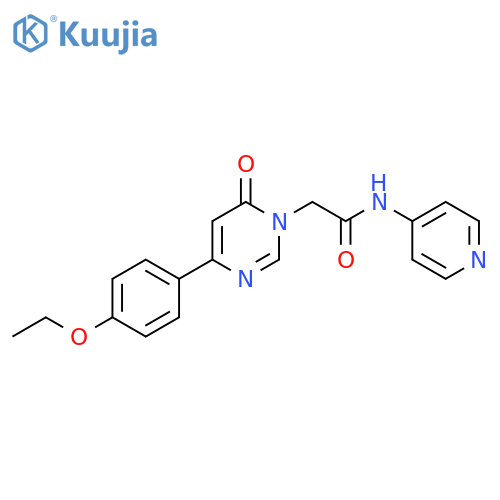 2-[4-(4-ethoxyphenyl)-6-oxo-1,6-dihydropyrimidin-1-yl]-N-(pyridin-4-yl)acetamide structure