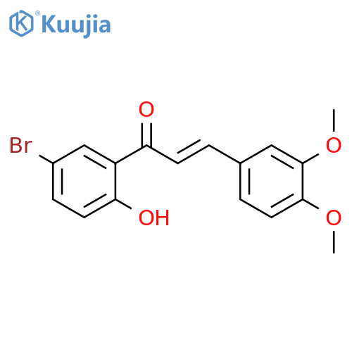 (2E)-1-(5-bromo-2-hydroxyphenyl)-3-(3,4-dimethoxyphenyl)prop-2-en-1-one structure