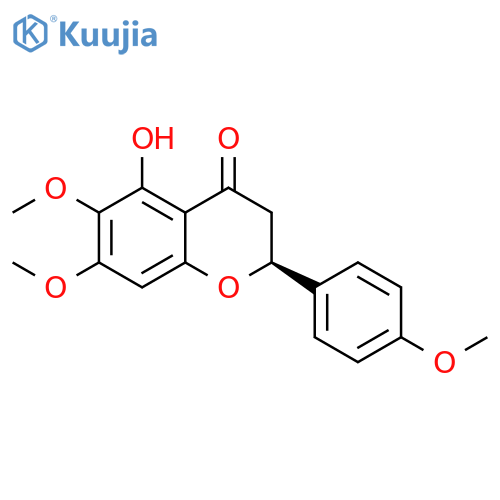 4H-1-Benzopyran-4-one, 2,3-dihydro-5-hydroxy-6,7-dimethoxy-2-(4-methoxyphenyl)-, (2S)- structure