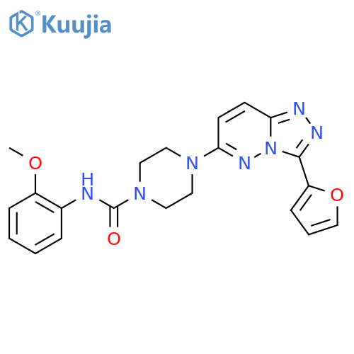 4-[3-(furan-2-yl)-[1,2,4]triazolo[4,3-b]pyridazin-6-yl]-N-(2-methoxyphenyl)piperazine-1-carboxamide structure