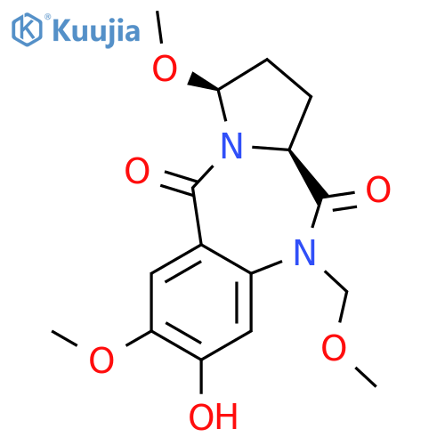 1H-Pyrrolo[2,1-c][1,4]benzodiazepine-5,11(10H,11aH)-dione, 2,3-dihydro-8-hydroxy-3,7-dimethoxy-10-(methoxymethyl)-, (3S-trans)- structure