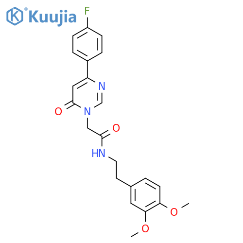 N-[2-(3,4-dimethoxyphenyl)ethyl]-2-[4-(4-fluorophenyl)-6-oxo-1,6-dihydropyrimidin-1-yl]acetamide structure