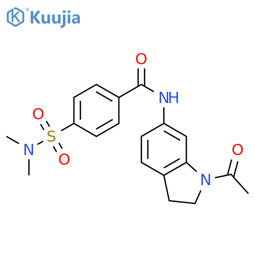 N-(1-acetyl-2,3-dihydro-1H-indol-6-yl)-4-(dimethylsulfamoyl)benzamide structure