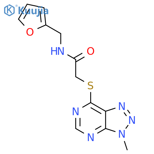 N-[(furan-2-yl)methyl]-2-({3-methyl-3H-[1,2,3]triazolo[4,5-d]pyrimidin-7-yl}sulfanyl)acetamide structure