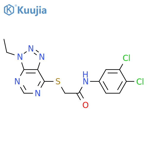 N-(3,4-dichlorophenyl)-2-({3-ethyl-3H-[1,2,3]triazolo[4,5-d]pyrimidin-7-yl}sulfanyl)acetamide structure