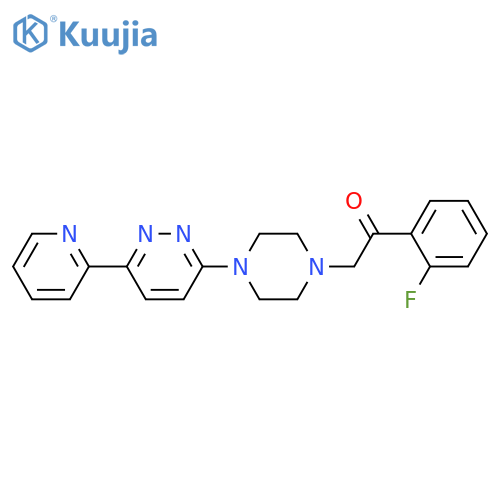 2-(2-fluorophenyl)-1-{4-[6-(pyridin-2-yl)pyridazin-3-yl]piperazin-1-yl}ethan-1-one structure