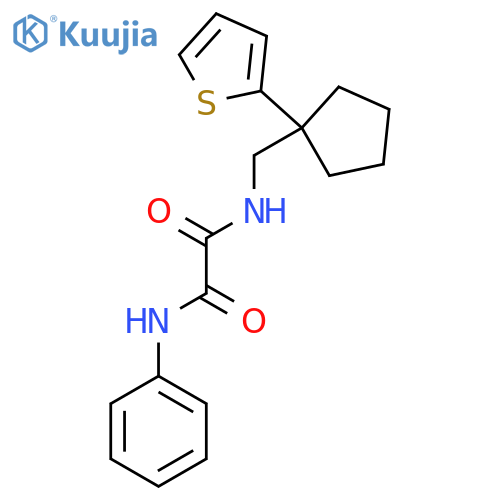 N'-phenyl-N-{[1-(thiophen-2-yl)cyclopentyl]methyl}ethanediamide structure