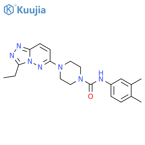 N-(3,4-dimethylphenyl)-4-{3-ethyl-1,2,4triazolo4,3-bpyridazin-6-yl}piperazine-1-carboxamide structure