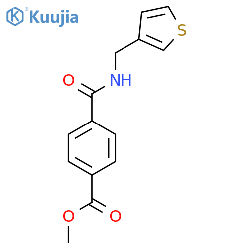 methyl 4-{[(thiophen-3-yl)methyl]carbamoyl}benzoate structure
