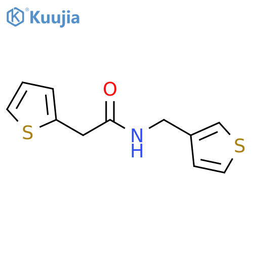 2-(thiophen-2-yl)-N-[(thiophen-3-yl)methyl]acetamide structure