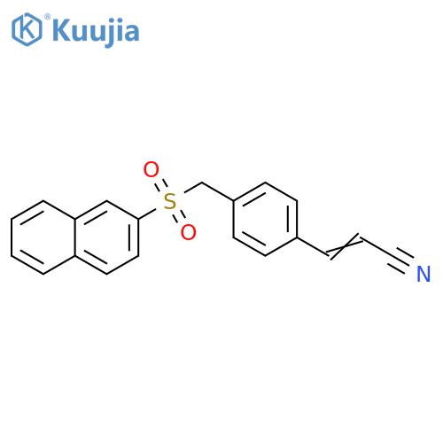 2-Propenenitrile, 3-[4-[(2-naphthalenylsulfonyl)methyl]phenyl]- structure
