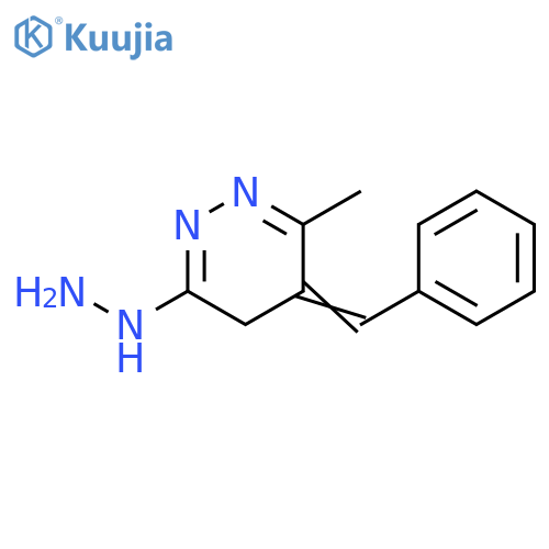 Pyridazine, 6-hydrazinyl-4,5-dihydro-3-methyl-4-(phenylmethylene)- structure