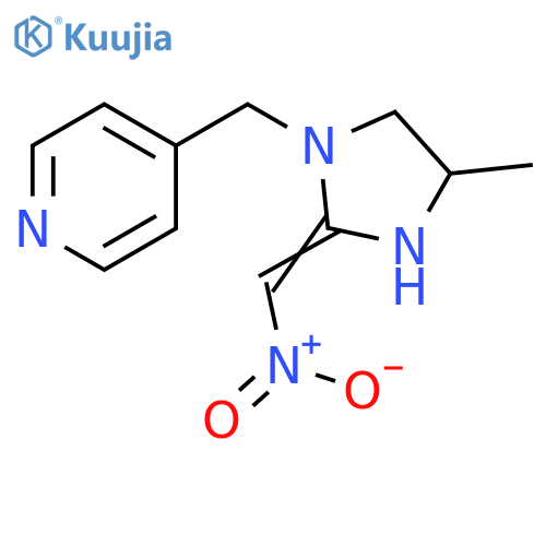 Pyridine, 4-[[4-methyl-2-(nitromethylene)-1-imidazolidinyl]methyl]- structure