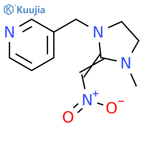Pyridine, 3-[[3-methyl-2-(nitromethylene)-1-imidazolidinyl]methyl]- structure