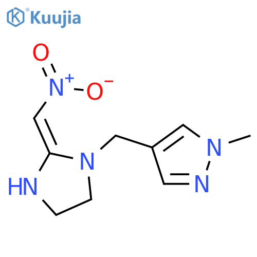 1H-Pyrazole,1-methyl-4-[[2-(nitromethylene)-1-imidazolidinyl]methyl]- structure