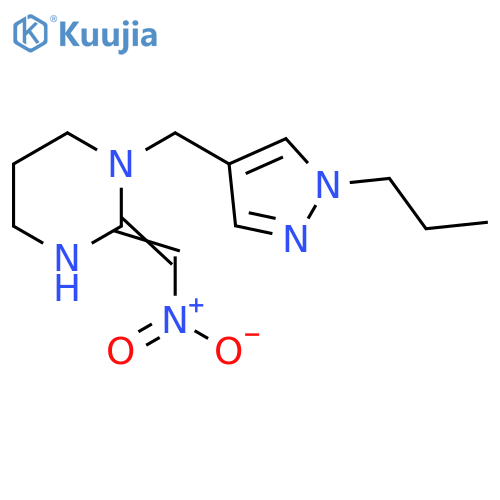 Pyrimidine,hexahydro-2-(nitromethylene)-1-[(1-propyl-1H-pyrazol-4-yl)methyl]- structure