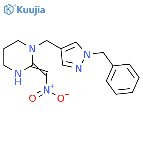Pyrimidine,hexahydro-2-(nitromethylene)-1-[[1-(phenylmethyl)-1H-pyrazol-4-yl]methyl]- structure