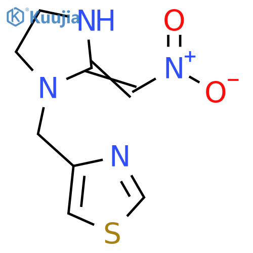 Thiazole, 4-[[2-(nitromethylene)-1-imidazolidinyl]methyl]- structure