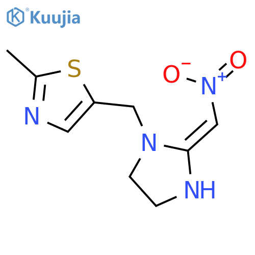Thiazole,2-methyl-5-[[2-(nitromethylene)-1-imidazolidinyl]methyl]- structure