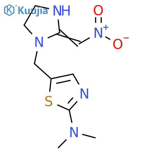 2-Thiazolamine,N,N-dimethyl-5-[[2-(nitromethylene)-1-imidazolidinyl]methyl]- structure