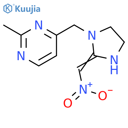 Pyrimidine, 2-methyl-4-[[2-(nitromethylene)-1-imidazolidinyl]methyl]- structure