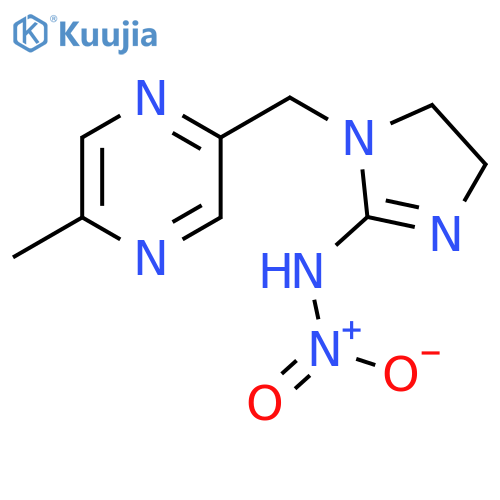 1H-Imidazol-2-amine, 4,5-dihydro-1-[(5-methylpyrazinyl)methyl]-N-nitro- structure