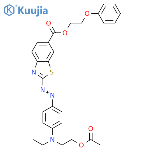 6-Benzothiazolecarboxylic acid,2-[[4-[[2-(acetyloxy)ethyl]ethylamino]phenyl]azo]-, 2-phenoxyethyl ester structure