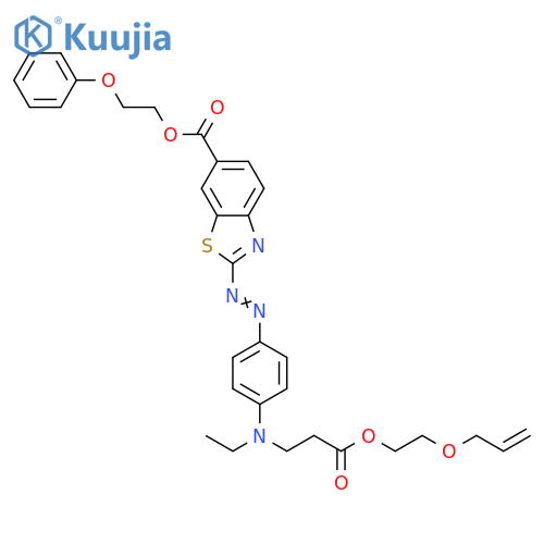 6-Benzothiazolecarboxylic acid,2-[[4-[ethyl[3-oxo-3-[2-(2-propenyloxy)ethoxy]propyl]amino]phenyl]azo]-,2-phenoxyethyl ester structure