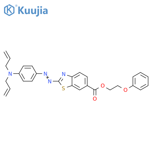 6-Benzothiazolecarboxylic acid, 2-[[4-(di-2-propenylamino)phenyl]azo]-,2-phenoxyethyl ester structure