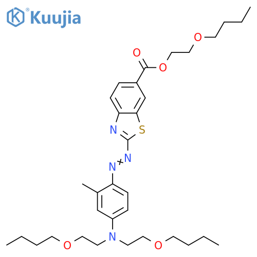 6-Benzothiazolecarboxylic acid,2-[[4-[bis(2-butoxyethyl)amino]-2-methylphenyl]azo]-, 2-butoxyethyl ester structure