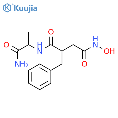 Butanediamide, N1-(2-amino-1-methyl-2-oxoethyl)-N4-hydroxy-2-(phenylmethyl)- structure