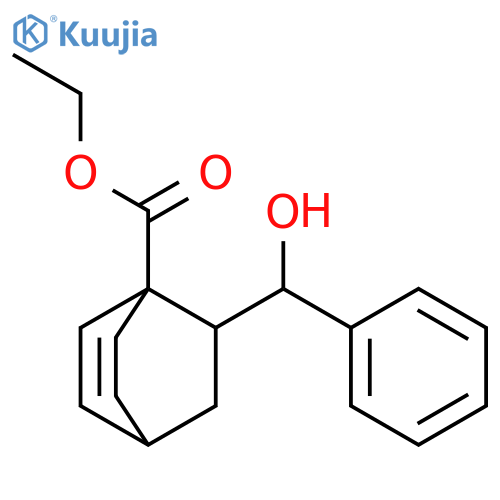 Bicyclo[2.2.2]oct-2-ene-1-carboxylic acid, 6-(hydroxyphenylmethyl)-,ethyl ester structure