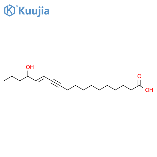 13-Octadecen-11-ynoic acid, 15-hydroxy-, (E)- structure