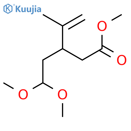 4-Pentenoic acid, 3-(2,2-dimethoxyethyl)-4-methyl-, methyl ester, (±)- structure