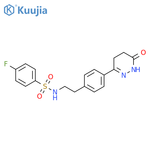 Benzenesulfonamide,4-fluoro-N-[2-[4-(1,4,5,6-tetrahydro-6-oxo-3-pyridazinyl)phenyl]ethyl]- structure
