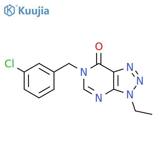 6-[(3-chlorophenyl)methyl]-3-ethyl-3H,6H,7H-[1,2,3]triazolo[4,5-d]pyrimidin-7-one structure