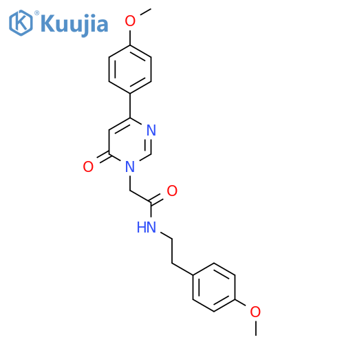 2-4-(4-methoxyphenyl)-6-oxo-1,6-dihydropyrimidin-1-yl-N-2-(4-methoxyphenyl)ethylacetamide structure