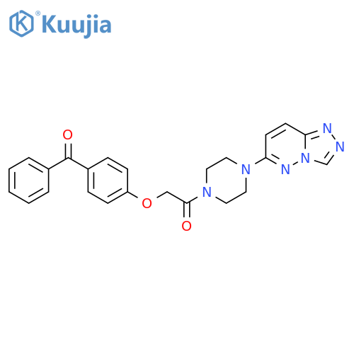 2-(4-benzoylphenoxy)-1-(4-{1,2,4triazolo4,3-bpyridazin-6-yl}piperazin-1-yl)ethan-1-one structure