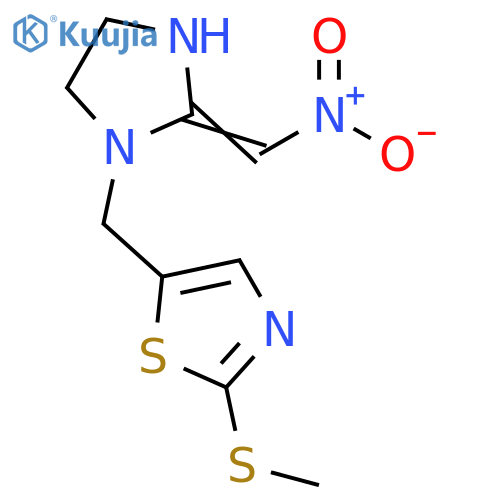 Thiazole, 2-(methylthio)-5-[[2-(nitromethylene)-1-imidazolidinyl]methyl]- structure