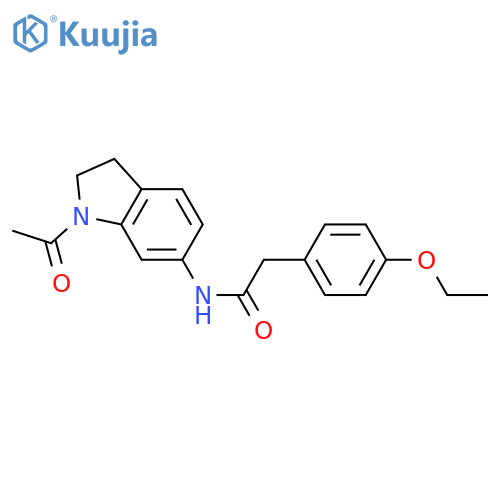 N-(1-acetyl-2,3-dihydro-1H-indol-6-yl)-2-(4-ethoxyphenyl)acetamide structure
