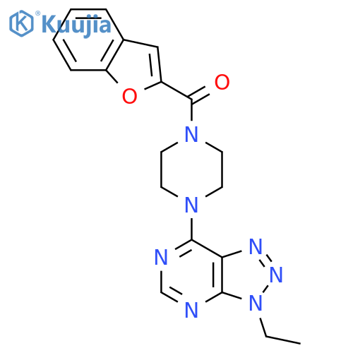1-(1-benzofuran-2-carbonyl)-4-{3-ethyl-3H-[1,2,3]triazolo[4,5-d]pyrimidin-7-yl}piperazine structure