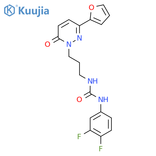 1-(3,4-difluorophenyl)-3-{3-3-(furan-2-yl)-6-oxo-1,6-dihydropyridazin-1-ylpropyl}urea structure