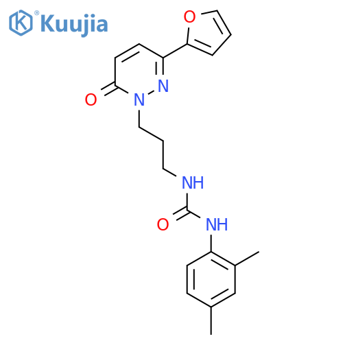 1-(2,4-dimethylphenyl)-3-{3-[3-(furan-2-yl)-6-oxo-1,6-dihydropyridazin-1-yl]propyl}urea structure