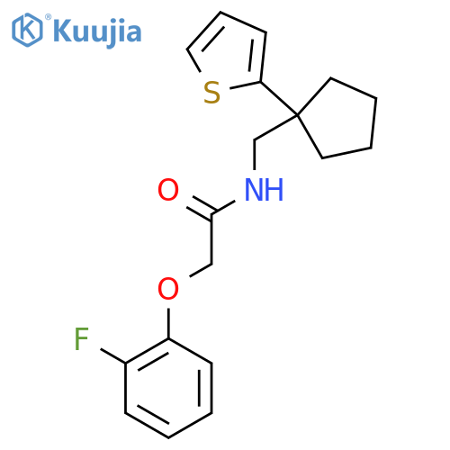 2-(2-fluorophenoxy)-N-{[1-(thiophen-2-yl)cyclopentyl]methyl}acetamide structure