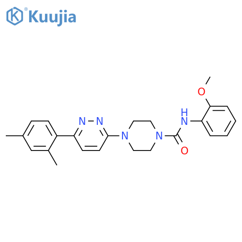 4-[6-(2,4-dimethylphenyl)pyridazin-3-yl]-N-(2-methoxyphenyl)piperazine-1-carboxamide structure