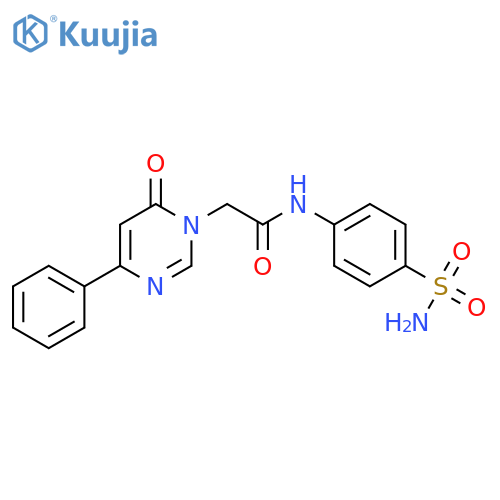 2-(6-oxo-4-phenyl-1,6-dihydropyrimidin-1-yl)-N-(4-sulfamoylphenyl)acetamide structure
