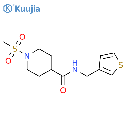 1-methanesulfonyl-N-[(thiophen-3-yl)methyl]piperidine-4-carboxamide structure