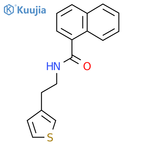 N-2-(thiophen-3-yl)ethylnaphthalene-1-carboxamide structure