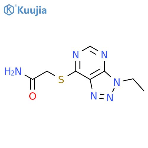 2-({3-ethyl-3H-[1,2,3]triazolo[4,5-d]pyrimidin-7-yl}sulfanyl)acetamide structure